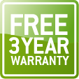 Free 3 year warranty