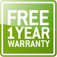 Free 1 Year Warranty Logo