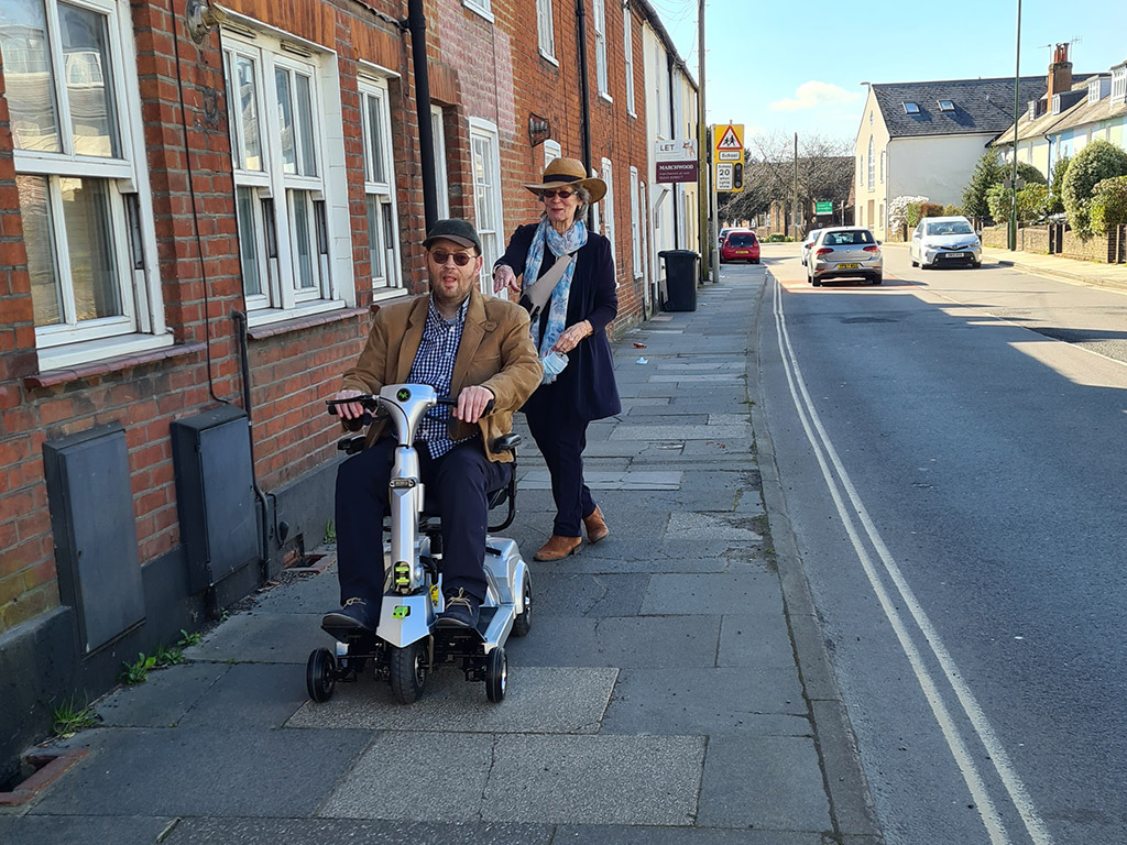 Should mobility scooters be on the pavement?