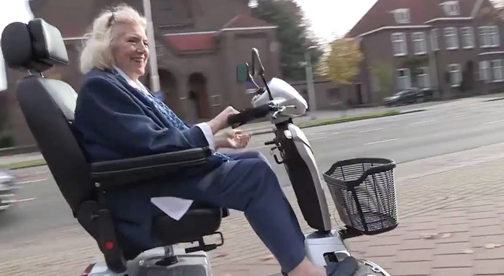 The smile an outdoor mobility scooter can give