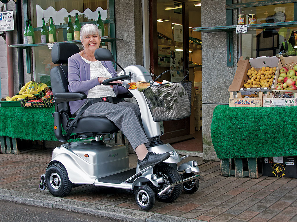 An outdoor mobility scooter can make day to day tasks easy