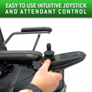 easy to use intuitive joystick and attendant control