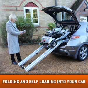 folding and self loading flyte scooter into car