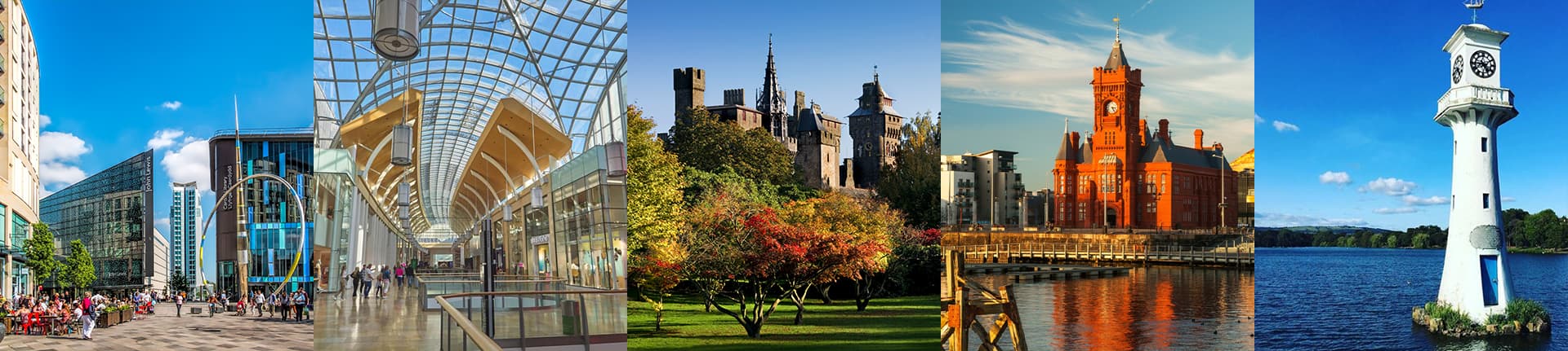 Four different areas located within Cardiff