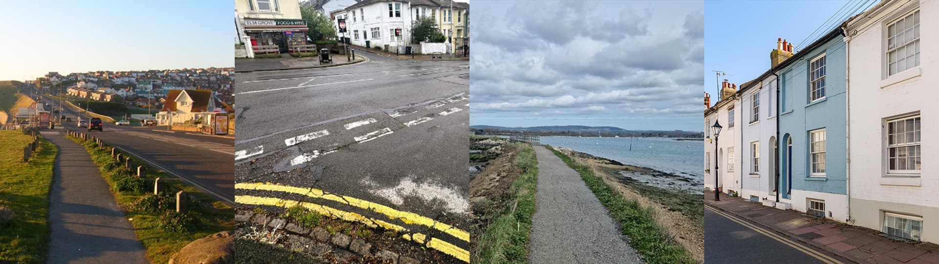Four different types of terrain located within Hove