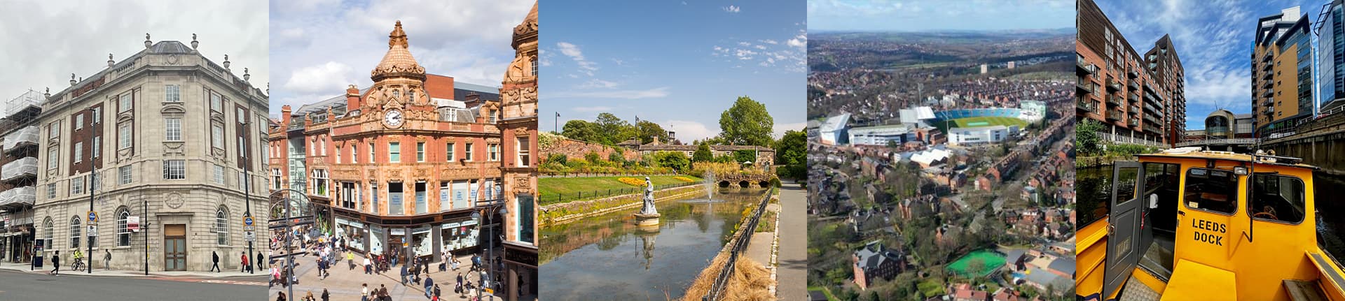 Four different areas located within Leeds
