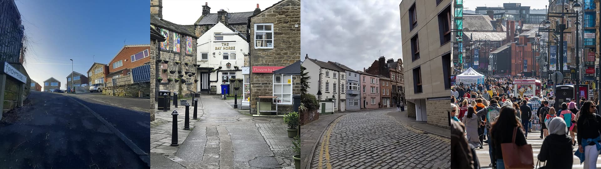Four different types of terrain located within Leeds