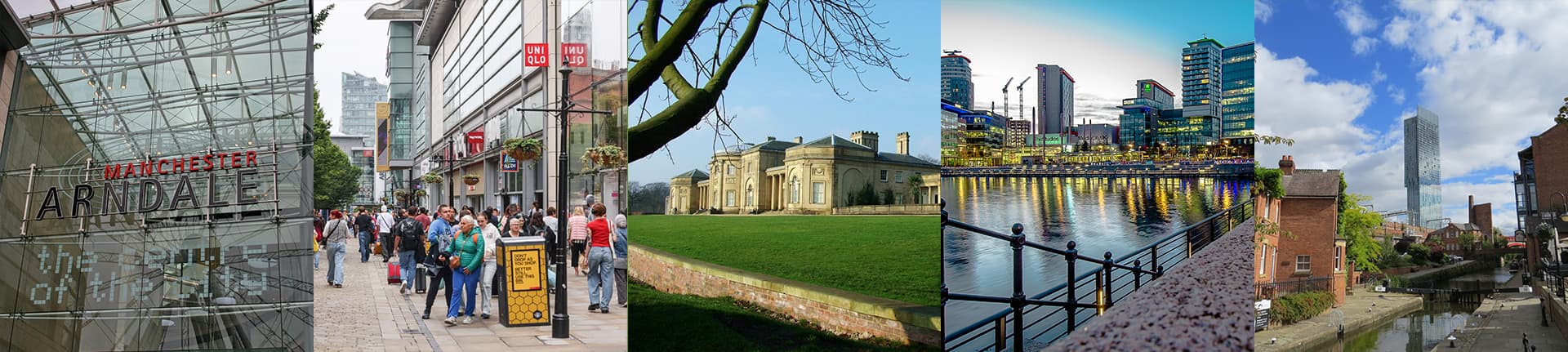 Four different areas located within Manchester