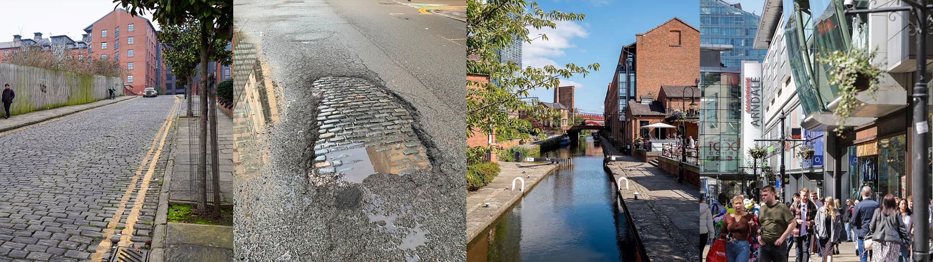 Four different types of terrain located within Manchester
