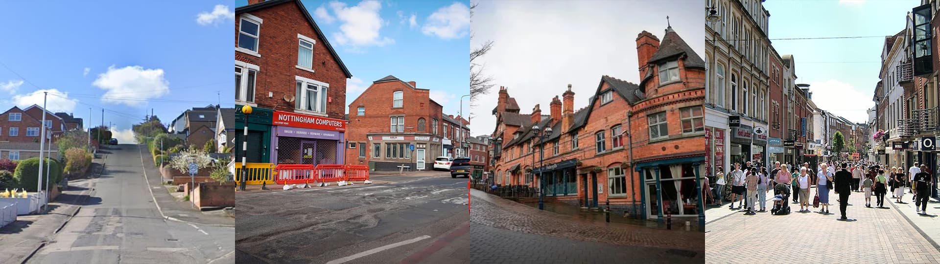 Four different types of terrain located within Nottingham
