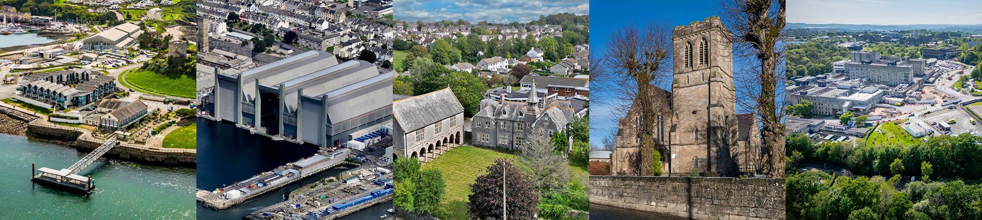 Four different areas located within Plymouth