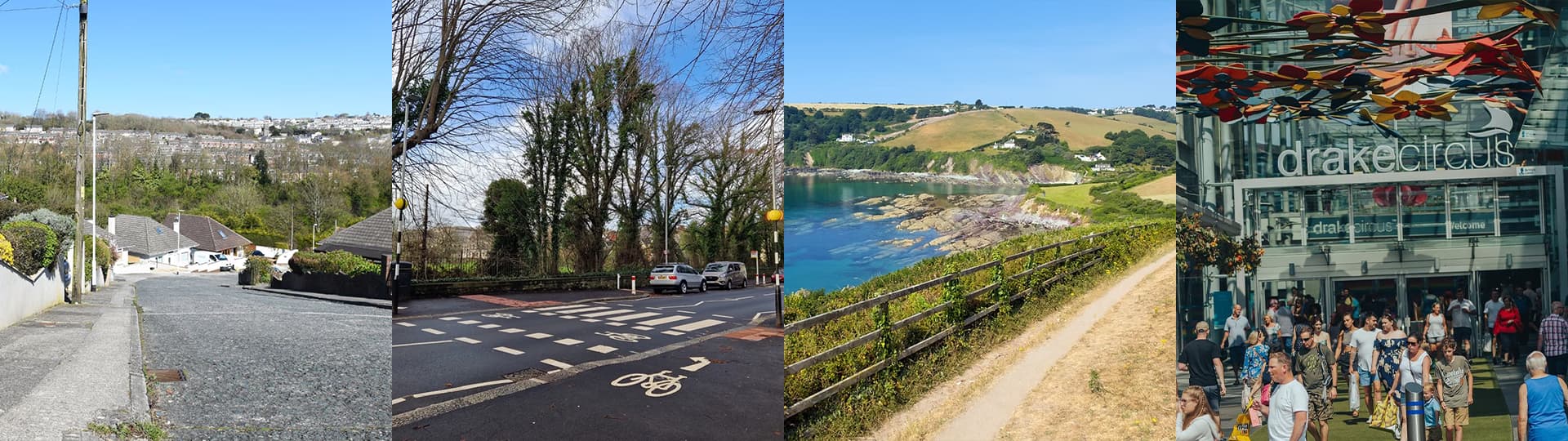 Four different types of terrain located within Plymouth