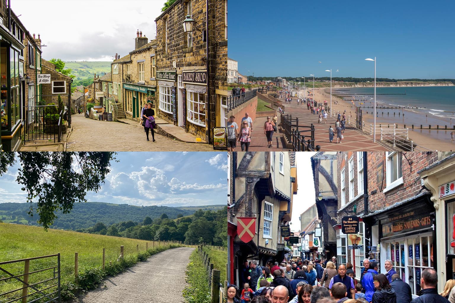 Four different types of terrain located within Yorkshire